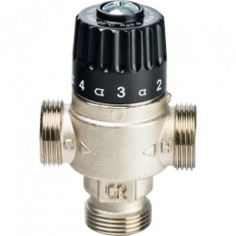 Stout Термостатический смесительный клапан для систем отопления и ГВС 3/4"  НР   30-65°С KV 1,8