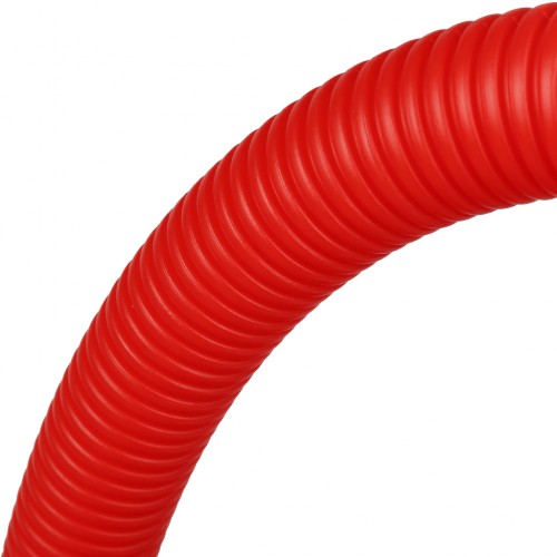 Stout Труба гофрированная ПНД, цвет красный, наружным диаметром 20 мм для труб диаметром 14-18 мм, длина 50 м