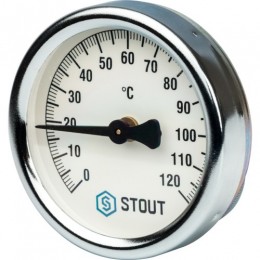 Stout Термометр биметаллический накладной с пружиной. Корпус Dn 63 мм